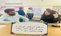مراقبت و غربالگری کارکنان آموزش و پرورش میناب به مناسبت هفته سلامت