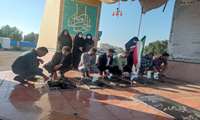 غبار روبی و عطر افشانی گلزار شهدا به مناسبت گرامیداشت دهه مبارک فجر