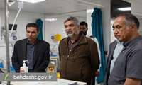 نظارت میدانی رییس مرکز روابط عمومی وزارت بهداشت بر خط مقدم جنوب؛ از بیمارستان میناب تا دلجویی از خانواده شهیده